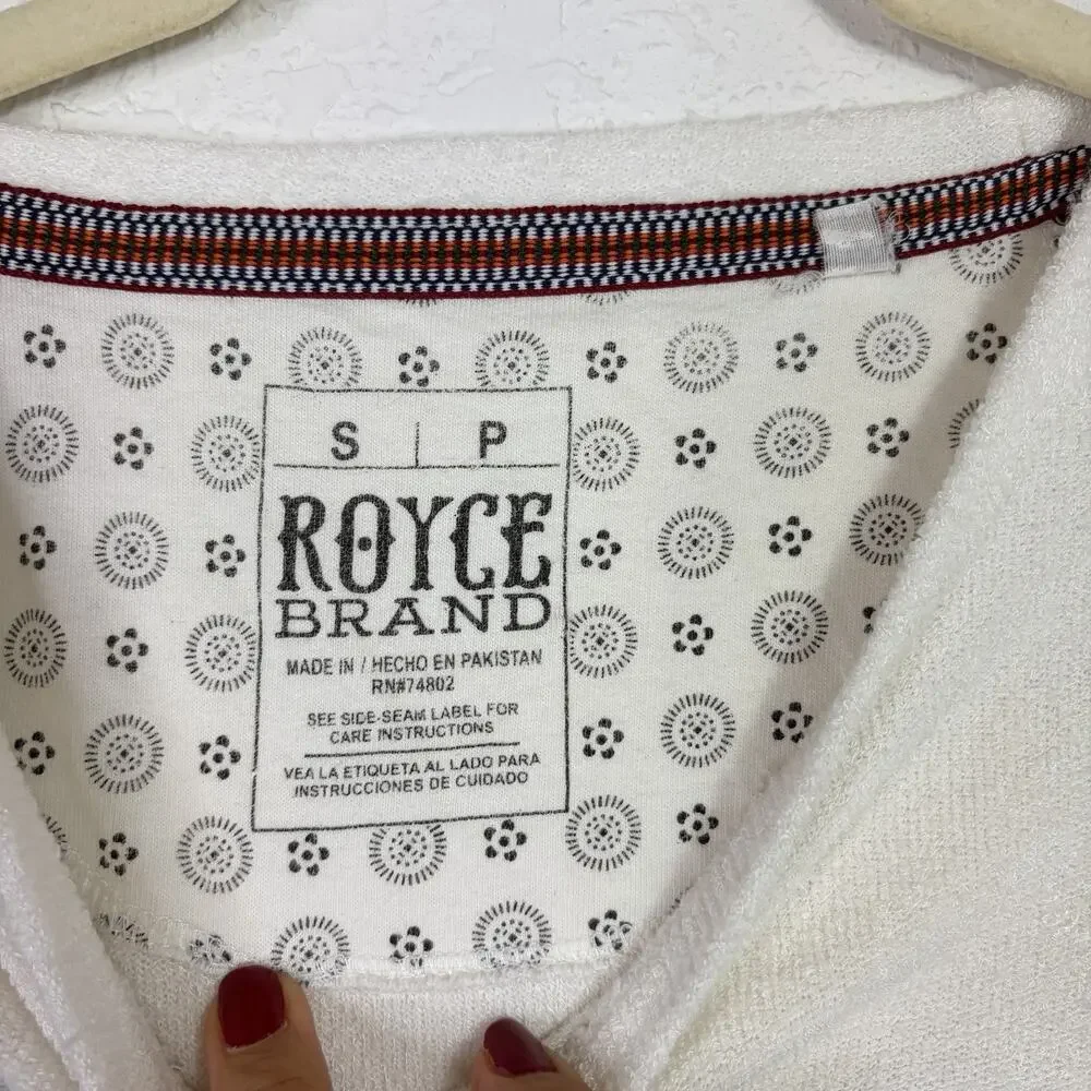 Royce Brand Terry Cloth Sweater “Chill” Size S, Viscose Blend Cozy, fall, winter